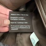 Danier Brown Leather Jacket Military Style Pockets Button Closure women's XS Photo 6