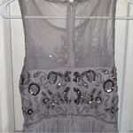 Altar'd State Elegant Gray Embellished Women's Dress Photo 3
