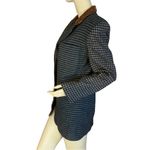 The Limited VINTAGE 1990'S  BROWN & BLUE WOOL BLEND HOUNDSTOOTH BLAZER (S) Photo 4