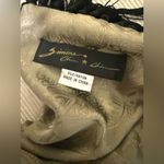 Simone Reversible Silk Velvet Fringe Shawl Black & Olive Paisley Wrap Scarf Green Photo 3