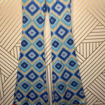 Intermix  Geometric‎ Print Wide Leg Pants in Blue Photo 3