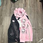 Hello Kitty Pink and Black Hoodie Size M Photo 8