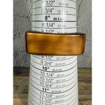 Vintage 80/90s Retro Lucite Square Brown Wood Thick Mobwife Bangle Bracelet Photo 7