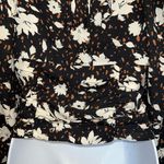 Lulus Chic Validation Black Floral Print Ruched Long Sleeve Top NWT Size Small Photo 8