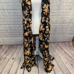 Jack by BB Dakota  Maxi Vest/Sleeveless Duster "Clementine" Black Floral-Medium Photo 1