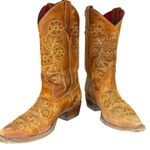 Macie Bean Embroidered Collection Western Boot Whiskey Bent Foot and Snip Toe Tan Size 5 Photo 7