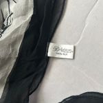 Brighton  Women’s 100% Silk Scarf - Black & White Floral Photo 1