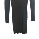 Derek Heart Womens Sz L Black Bodycon Ribbed Cutout Stretch Long Sleeve Dress Photo 2