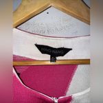 Ming Wang  Pink Black Confetti Pattern Button Top Open Cardigan Small Photo 3