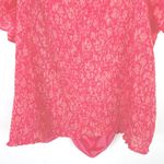 Lush Clothing NWOT Lush Floral Smocked Ruched Top Pink Plus Size 2X NEW Photo 10