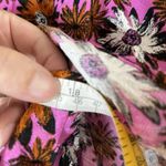 Free People  Mini Dress Cut Out Foral Printed V Neck Sz S Boho Hawaii Tropical Photo 12