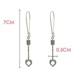 Heart Arrow Pendant Hoop Drop Dangle Earrings Photo 2