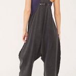 Free People Movement FP Movement Washed Black Heather Grey Hot Shot Onesie Overall Jumpsuit Photo 1