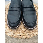 Everlane the gumsole Black leather slip on chunky penny Loafers missing insole 9 Photo 2