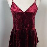 Harlowe $ Graham Harlowe & Graham Red Velvet Peplum Cami Tank Sleeveless Small NEW Photo 0