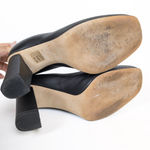 Gucci Black Miro Soft Horsebit Pumps Block Heel Square Toe Womens EU 37.5 US 7.5 Photo 1