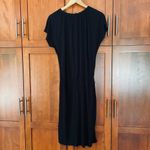 Talbots Knit Dress Scoop Neck Short Sleeve Lightweight Black Size Large Petite Photo 3