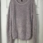H&M Divided Light Purple Fuzzy Hair Sweater Long Sleeve Crewneck Photo 0