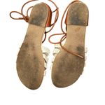 Just Fab Pandora crochet flat ankle tie sandals Photo 2