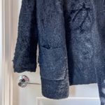 Free People Black Faux Fur Open Front Cardigan Jacket Women’s XS Cozy Chic Photo 4