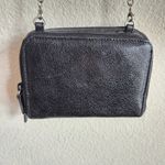 Brighton  Black Leather Mini Chain Strap Crossbody Evening Purse Silver‎ Buckle Photo 3