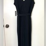 J for Justify NWT Justify Black V-Neck Jumpsuit Front Tie Size Large Photo 6
