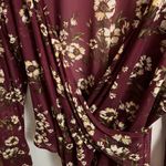 Forever 21 + Plus Sheer Mesh Surplice V Neckline Floral Bodysuit Long Sleeve 3X Photo 5