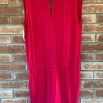 Trina Turk NWT Gracie Knit Dress Fuschia Hot Pink Women’s Large Keyhole Back Photo 6