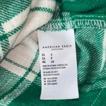 American Eagle Cropped Flannel Shirt Long Sleeve Small 100% cotton Photo 7