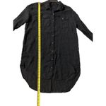 James Perse Shirt Dress Women Size 1 Black Long Sleeve Collar Standard Photo 3