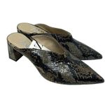 ZARA Snakeskin Animal Print High Heeled Mules Size 36 / US 5.5 Photo 0