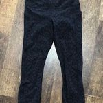 Lululemon  cropped black cheetah side pocket leggings Photo 0