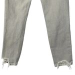 American Eagle  SZ 00 Mom Straight Jeans Mid-Rise Distressed Rips Pockets Gray Photo 5