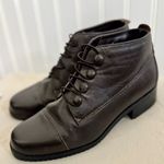 Sporto Women's Brown Leather Ankle Boots 6.5 M Victorian Granny Button Style Photo 8