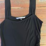 Diane Von Furstenberg  Asymmetric Side Ruched Little Black Dress ~ Size 6 🧡🍄 Photo 6