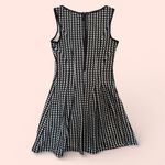 Max Studio  Black White Houndstooth Sleeveless Fit Flare Dress Size Large Photo 1