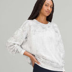 Lululemon  Perfectly Oversized Crew Sweatshirt Thread Dye White Black Photo 0