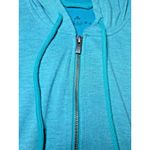 Adidas Hooded Zip Vest Womens Size Medium Blue/Green Athletic Gym Workout Logo Photo 3