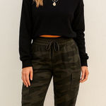 Splendid  Women's Camo Jogger Pants Size M‎ Green Lounge Casual Cargo Style Photo 0