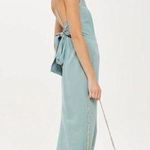 Topshop  Mint Green Tie Back Slip Midi Dress 8 Photo 0