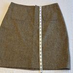 J.Crew Vintage 90s Size 8-10 Tan Wool Tweed Skirt Pencil Mini Knee Length Lined Photo 11
