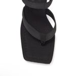 Wild Diva Black Thong Flip Flop Inspired Adjustable Strap Heel Size 10 NWT Photo 2