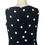 Kasper  Midi Dress Aline Sleeveless Jersey Knit Black Polka Dot Women’s Size 14W Photo 9
