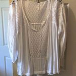 Free People  White Flowy Shirt Size Small **update no Size tag Photo 0