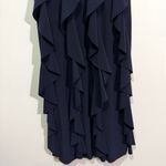 Betsy and Adam Vintage Navy Ruffle Dress Photo 11