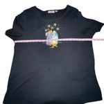 Quacker Factory  T Shirt Women's 1X Black Nativity Christmas Beaded‎ Short Sleeve Photo 6
