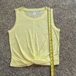 Athleta light yellow sleeveless Breezy twist bottom tank top size S Photo 10