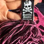 Beautiful Disaster Pink Leopard Print Scarf Black Photo 2