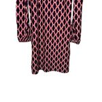 Jude Connally Women's Shift Dress Geometric Honeycomb Print Stretchy‎ Red Medium Photo 3