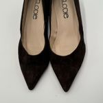 Elodie Suede Chocolate Brown Block Heel Pumps 38 US 7 Photo 10